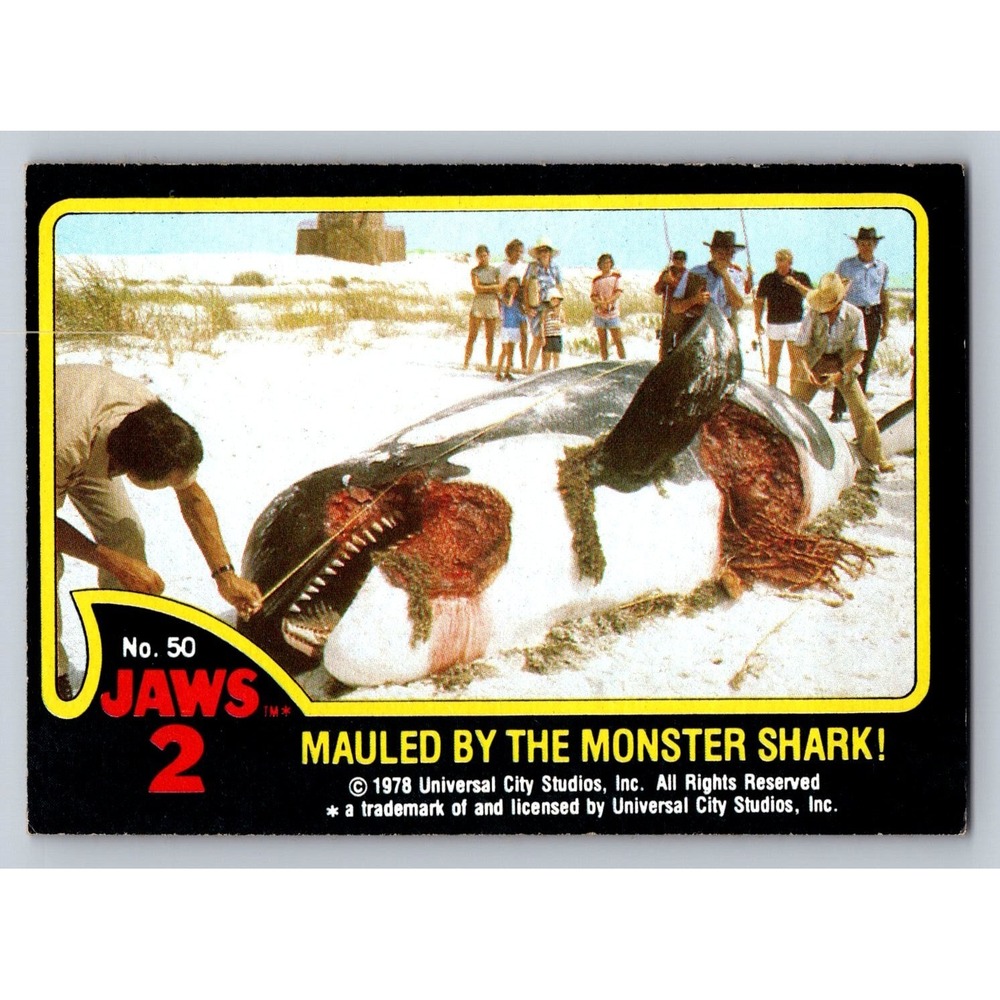 Jaws 2 Mauled by Monster Shark 1978 Topps #50 Non-Sport Card